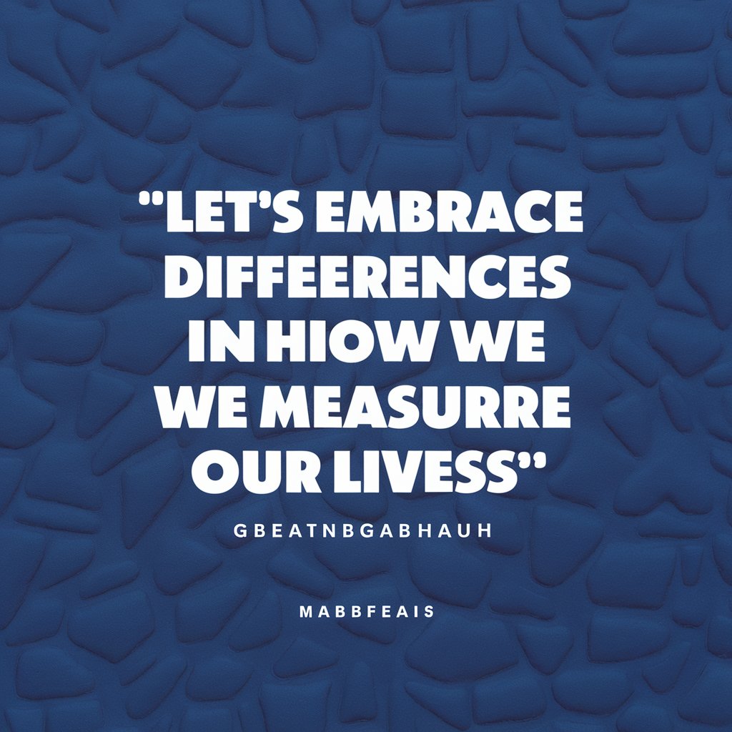 Let’s embrace the differences in how we measure our lives